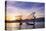 Myanmar (Burma), Shan State, Inle Lake, Local Fishermen at Sunset-Michele Falzone-Stretched Canvas