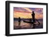 Myanmar (Burma), Shan State, Inle Lake, Local Fishermen at Sunset-Michele Falzone-Framed Photographic Print