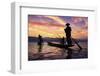 Myanmar (Burma), Shan State, Inle Lake, Local Fishermen at Sunset-Michele Falzone-Framed Photographic Print