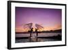 Myanmar (Burma), Shan State, Inle Lake, Local Fishermen at Sunset-Michele Falzone-Framed Photographic Print