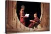 Myanmar (Burma), Shan State, Inle Lake, Nyaungshwe, Shwe Yaunghwe Kyaung Monastery-Michele Falzone-Stretched Canvas