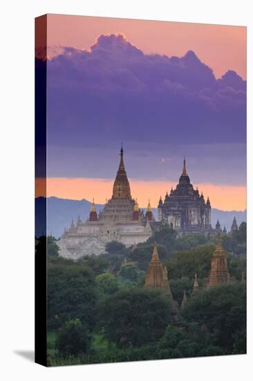 Myanmar (Burma), Temples of Bagan (Unesco World Heritage Site), Ananda Temple and Thatbynnyu Pagoda-Michele Falzone-Stretched Canvas