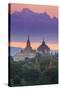 Myanmar (Burma), Temples of Bagan (Unesco World Heritage Site), Ananda Temple and Thatbynnyu Pagoda-Michele Falzone-Stretched Canvas