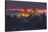 Myanmar (Burma), Temples of Bagan (Unesco World Heritage Site), Ananda Temple and Thatbynnyu Pagoda-Michele Falzone-Stretched Canvas