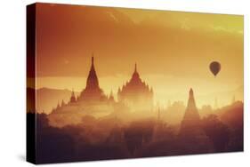 Myanmar (Burma), Temples of Bagan (Unesco World Heritage Site), Ananda Temple and Thatbynnyu Pagoda-Michele Falzone-Stretched Canvas