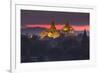 Myanmar (Burma), Temples of Bagan (Unesco World Heritage Site), Ananda Temple and Thatbynnyu Pagoda-Michele Falzone-Framed Photographic Print