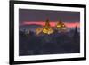 Myanmar (Burma), Temples of Bagan (Unesco World Heritage Site), Ananda Temple and Thatbynnyu Pagoda-Michele Falzone-Framed Photographic Print