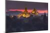 Myanmar (Burma), Temples of Bagan (Unesco World Heritage Site), Ananda Temple and Thatbynnyu Pagoda-Michele Falzone-Mounted Photographic Print