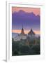 Myanmar (Burma), Temples of Bagan (Unesco World Heritage Site), Ananda Temple and Thatbynnyu Pagoda-Michele Falzone-Framed Photographic Print