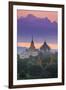 Myanmar (Burma), Temples of Bagan (Unesco World Heritage Site), Ananda Temple and Thatbynnyu Pagoda-Michele Falzone-Framed Photographic Print