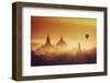 Myanmar (Burma), Temples of Bagan (Unesco World Heritage Site), Ananda Temple and Thatbynnyu Pagoda-Michele Falzone-Framed Photographic Print