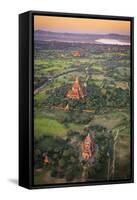 Myanmar (Burma), Temples of Bagan (Unesco World Heritage Site) Elevated View from Baloon-Michele Falzone-Framed Stretched Canvas