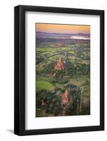 Myanmar (Burma), Temples of Bagan (Unesco World Heritage Site) Elevated View from Baloon-Michele Falzone-Framed Photographic Print