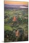 Myanmar (Burma), Temples of Bagan (Unesco World Heritage Site) Elevated View from Baloon-Michele Falzone-Mounted Photographic Print