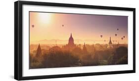 Myanmar (Burma), Temples of Bagan (Unesco World Heritage Site)-Michele Falzone-Framed Premium Photographic Print