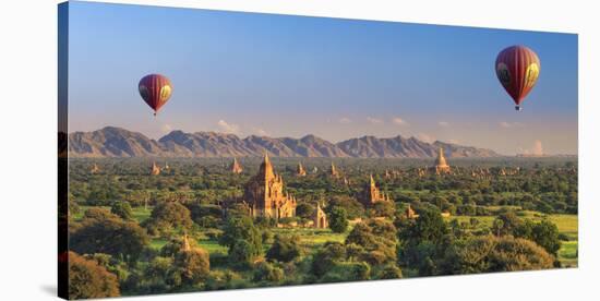 Myanmar (Burma), Temples of Bagan (Unesco World Heritage Site)-Michele Falzone-Stretched Canvas