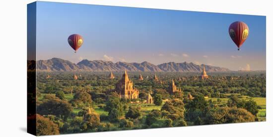 Myanmar (Burma), Temples of Bagan (Unesco World Heritage Site)-Michele Falzone-Stretched Canvas