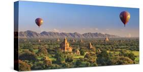 Myanmar (Burma), Temples of Bagan (Unesco World Heritage Site)-Michele Falzone-Stretched Canvas