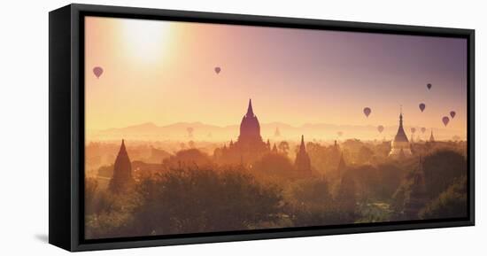 Myanmar (Burma), Temples of Bagan (Unesco World Heritage Site)-Michele Falzone-Framed Stretched Canvas