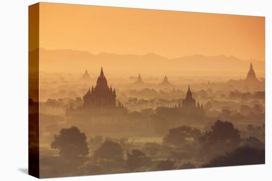 Myanmar (Burma), Temples of Bagan (Unesco World Heritage Site)-Michele Falzone-Stretched Canvas