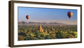 Myanmar (Burma), Temples of Bagan (Unesco World Heritage Site)-Michele Falzone-Framed Photographic Print