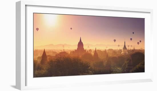 Myanmar (Burma), Temples of Bagan (Unesco World Heritage Site)-Michele Falzone-Framed Photographic Print