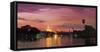 Myanmar (Burma), Yangon (Rangoon), Shwedagon Paya (Pagoda) Reflected in Kandawgyi Lake-Michele Falzone-Framed Stretched Canvas