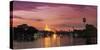 Myanmar (Burma), Yangon (Rangoon), Shwedagon Paya (Pagoda) Reflected in Kandawgyi Lake-Michele Falzone-Stretched Canvas