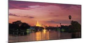 Myanmar (Burma), Yangon (Rangoon), Shwedagon Paya (Pagoda) Reflected in Kandawgyi Lake-Michele Falzone-Mounted Photographic Print