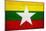 Myanmar Flag Design with Wood Patterning - Flags of the World Series-Philippe Hugonnard-Mounted Premium Giclee Print