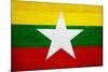 Myanmar Flag Design with Wood Patterning - Flags of the World Series-Philippe Hugonnard-Mounted Art Print