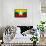 Myanmar Flag Design with Wood Patterning - Flags of the World Series-Philippe Hugonnard-Framed Stretched Canvas displayed on a wall