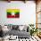 Myanmar Flag Design with Wood Patterning - Flags of the World Series-Philippe Hugonnard-Stretched Canvas displayed on a wall