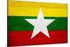 Myanmar Flag Design with Wood Patterning - Flags of the World Series-Philippe Hugonnard-Stretched Canvas