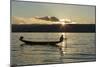 Myanmar, Inle Lake. Fisherman at Sunset-Brenda Tharp-Mounted Photographic Print