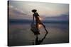 Myanmar, Inle Lake. Fisherman Rowing at Sunset-Jaynes Gallery-Stretched Canvas