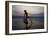 Myanmar, Inle Lake. Fisherman Rowing at Sunset-Jaynes Gallery-Framed Photographic Print