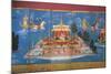 Myanmar, King Nimi Jakat Visiting the Underworld and the Skies in the Charioteer of Indra-null-Mounted Giclee Print