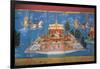 Myanmar, King Nimi Jakat Visiting the Underworld and the Skies in the Charioteer of Indra-null-Framed Giclee Print