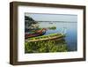 Myanmar. Mandalay. Amarapura. Taungthaman Lake. Colorful Boats-Inger Hogstrom-Framed Photographic Print