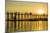 Myanmar. Mandalay. Amarapura. U-Bein Bridge at Sunset-Inger Hogstrom-Mounted Photographic Print