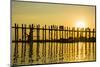 Myanmar. Mandalay. Amarapura. U-Bein Bridge at Sunset-Inger Hogstrom-Mounted Photographic Print