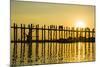 Myanmar. Mandalay. Amarapura. U-Bein Bridge at Sunset-Inger Hogstrom-Mounted Photographic Print