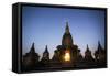 Myanmar, Mandalay Division, Bagan. Buddhist Pagoda at Night under Starry Sky-Matteo Colombo-Framed Stretched Canvas