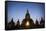 Myanmar, Mandalay Division, Bagan. Buddhist Pagoda at Night under Starry Sky-Matteo Colombo-Framed Stretched Canvas