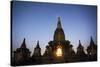 Myanmar, Mandalay Division, Bagan. Buddhist Pagoda at Night under Starry Sky-Matteo Colombo-Stretched Canvas