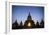 Myanmar, Mandalay Division, Bagan. Buddhist Pagoda at Night under Starry Sky-Matteo Colombo-Framed Photographic Print