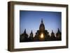 Myanmar, Mandalay Division, Bagan. Buddhist Pagoda at Night under Starry Sky-Matteo Colombo-Framed Photographic Print