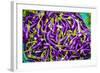 Myanmar. Mandalay. Eggplant for Sale in the Market-Inger Hogstrom-Framed Photographic Print