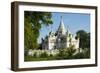 Myanmar. Mandalay. Inwa. White Temple Surrounded by Greenery-Inger Hogstrom-Framed Photographic Print